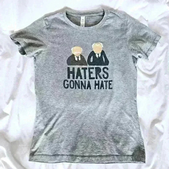 Next Level 'Haters Gonna Hate' Women's T-Shirt, Gray, Size M - Picture 1 of 9
